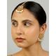 Handcrafted Kundan Floral Pearl Maang Tikka Set